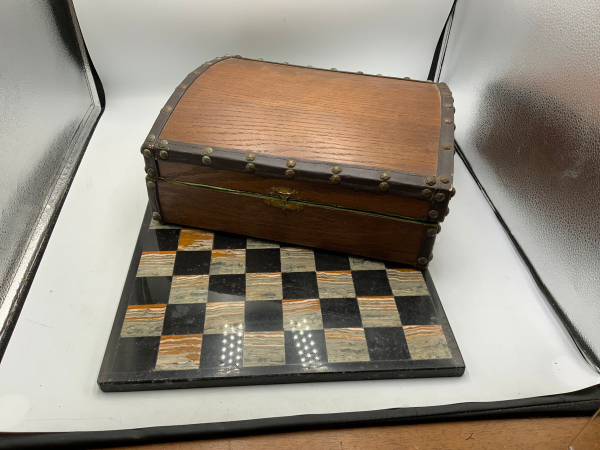 Marble Chess Board with Wood Box