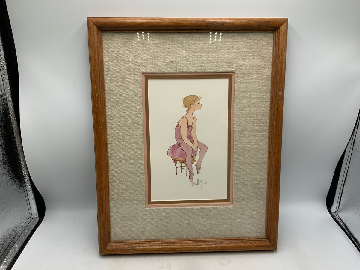 Pink Ballerina P Buckley Moss Signed and Numbered
