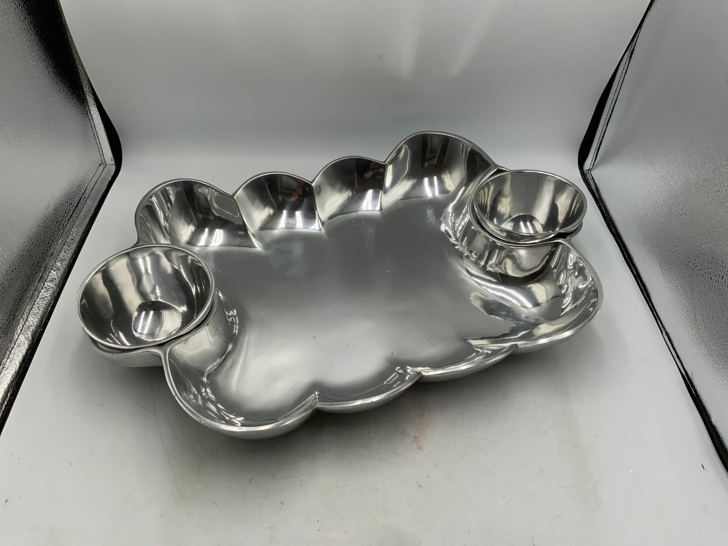 Charter Club 3 Pc Silver Serving Platter