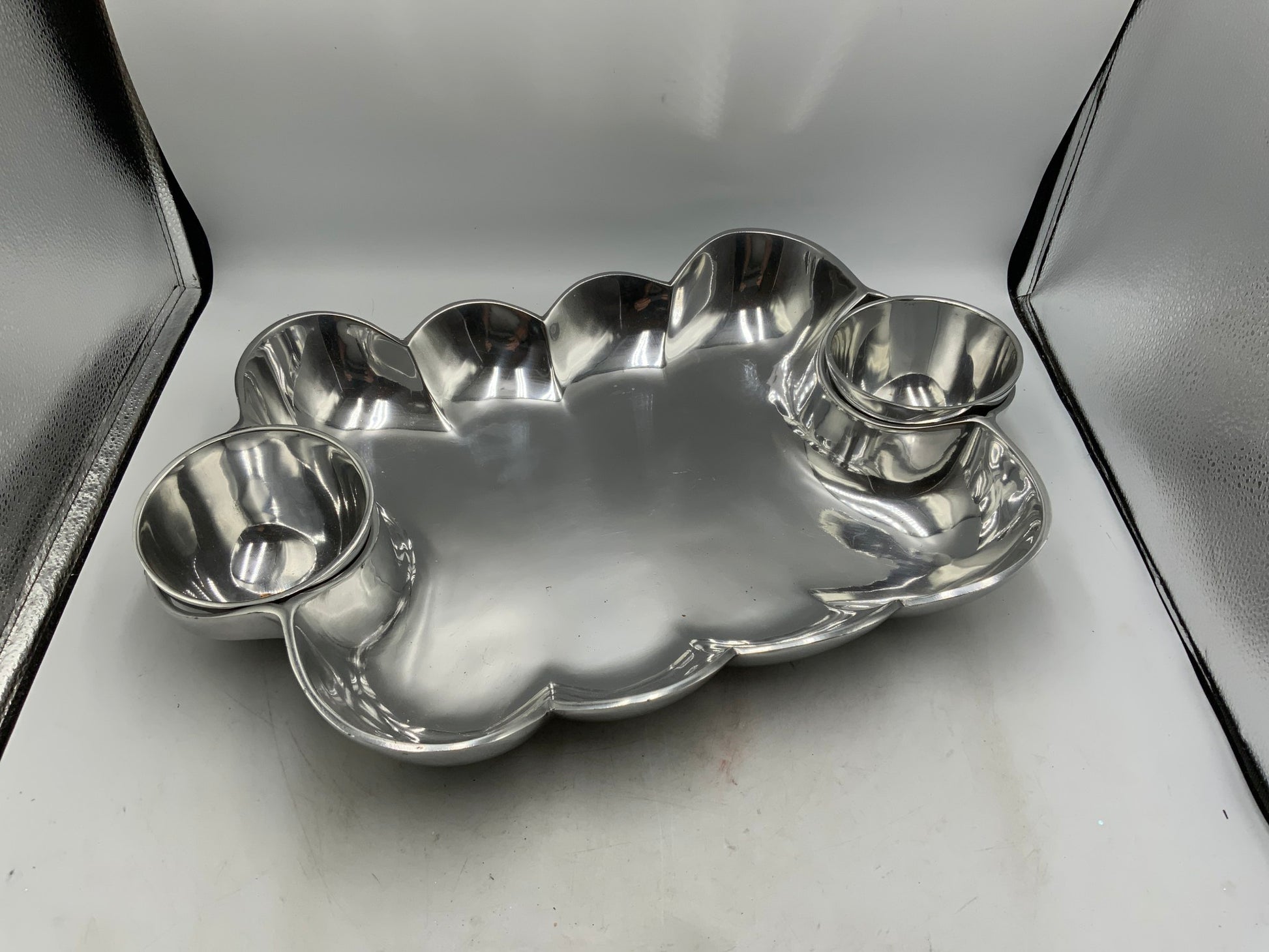 Charter Club 3 Pc Silver Serving Platter