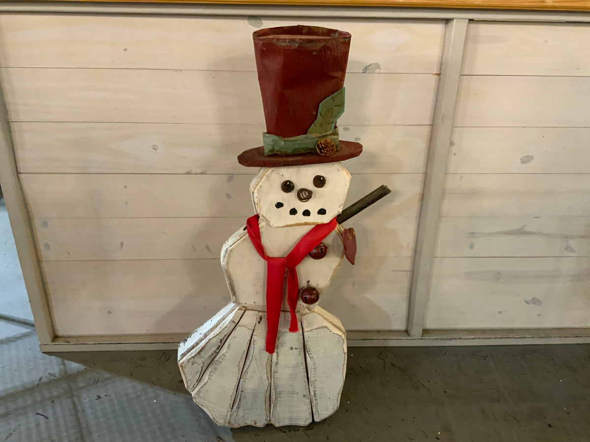 Lg Wood Snowman