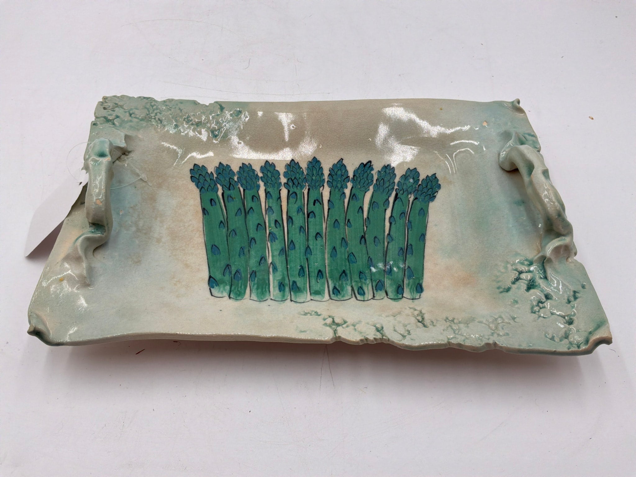 Asparagus Pottery Plate