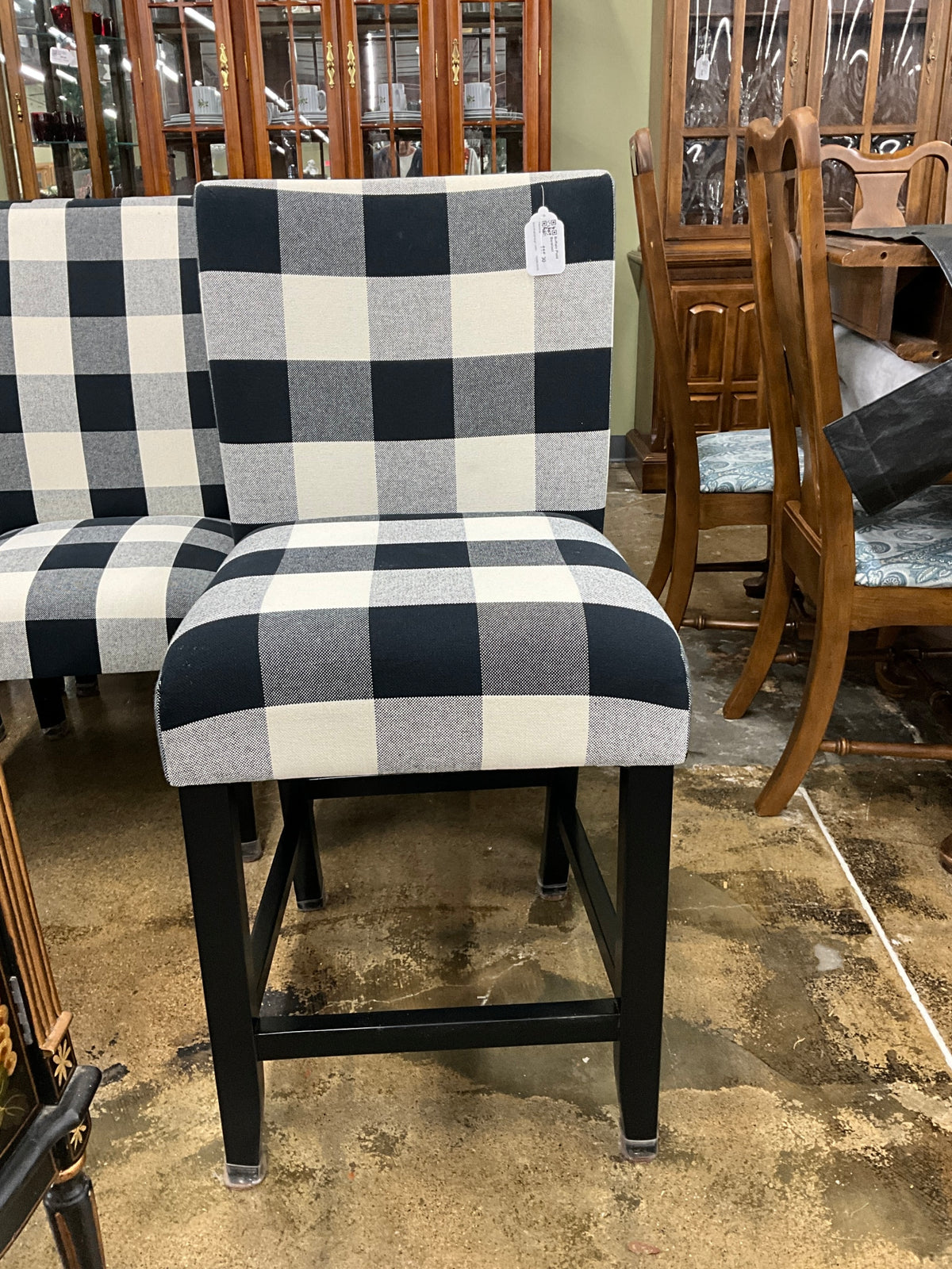 Buffalo Plaid Barstool