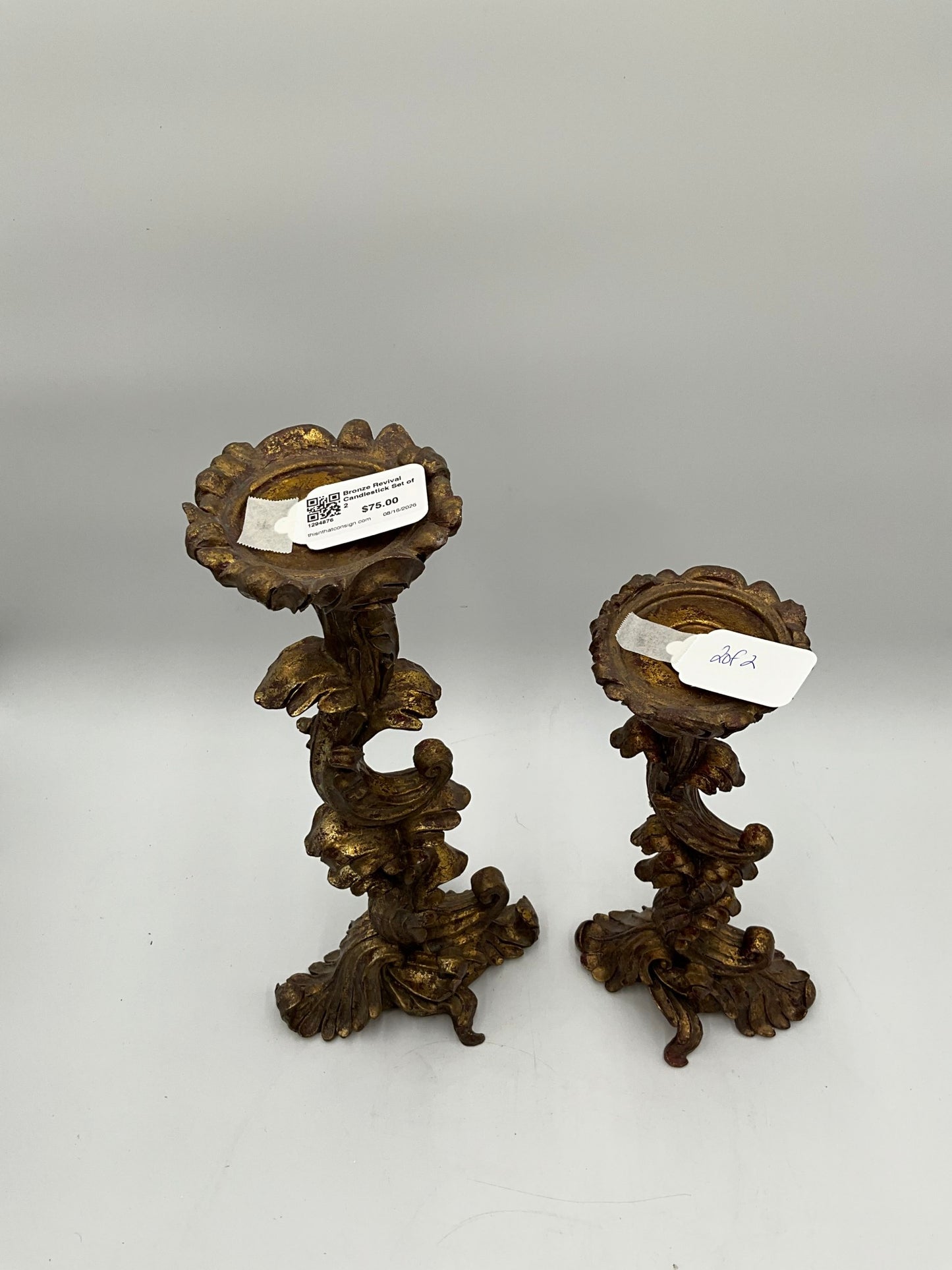 Bronze Revival Candlestick Set of 2