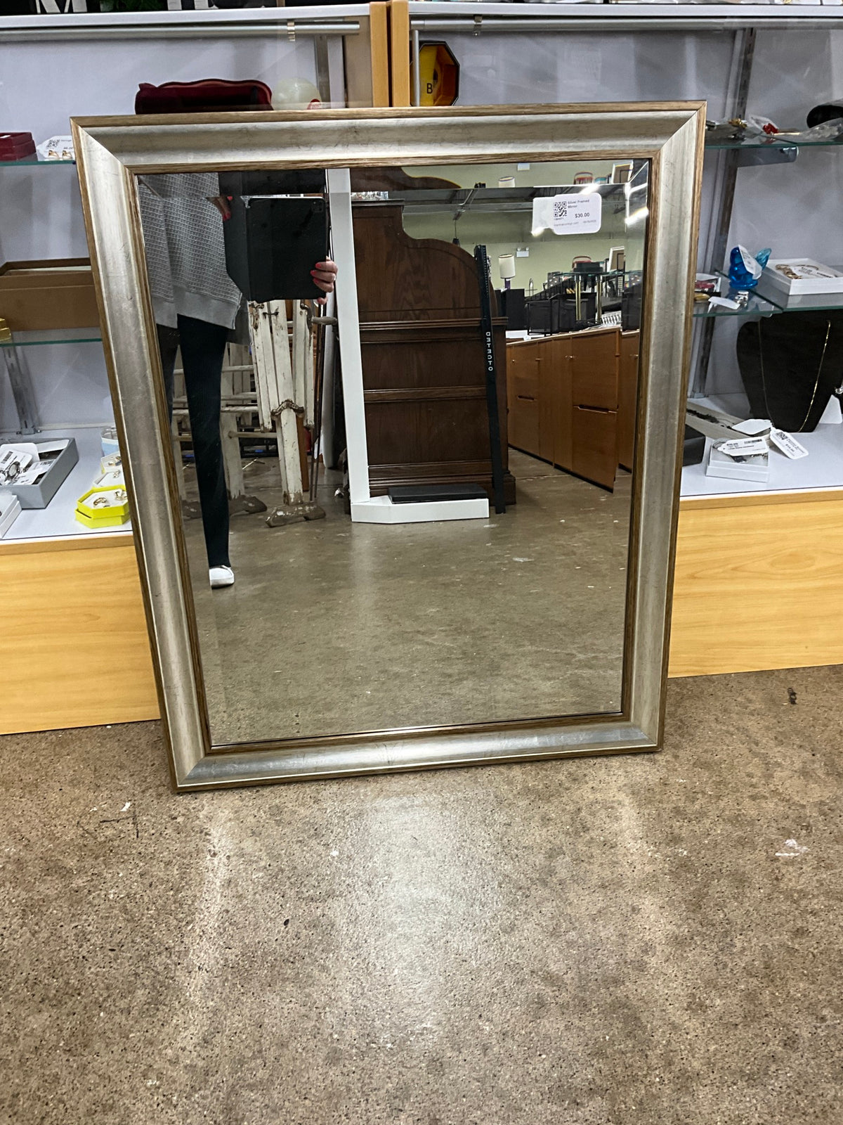 Silver Framed Mirror
