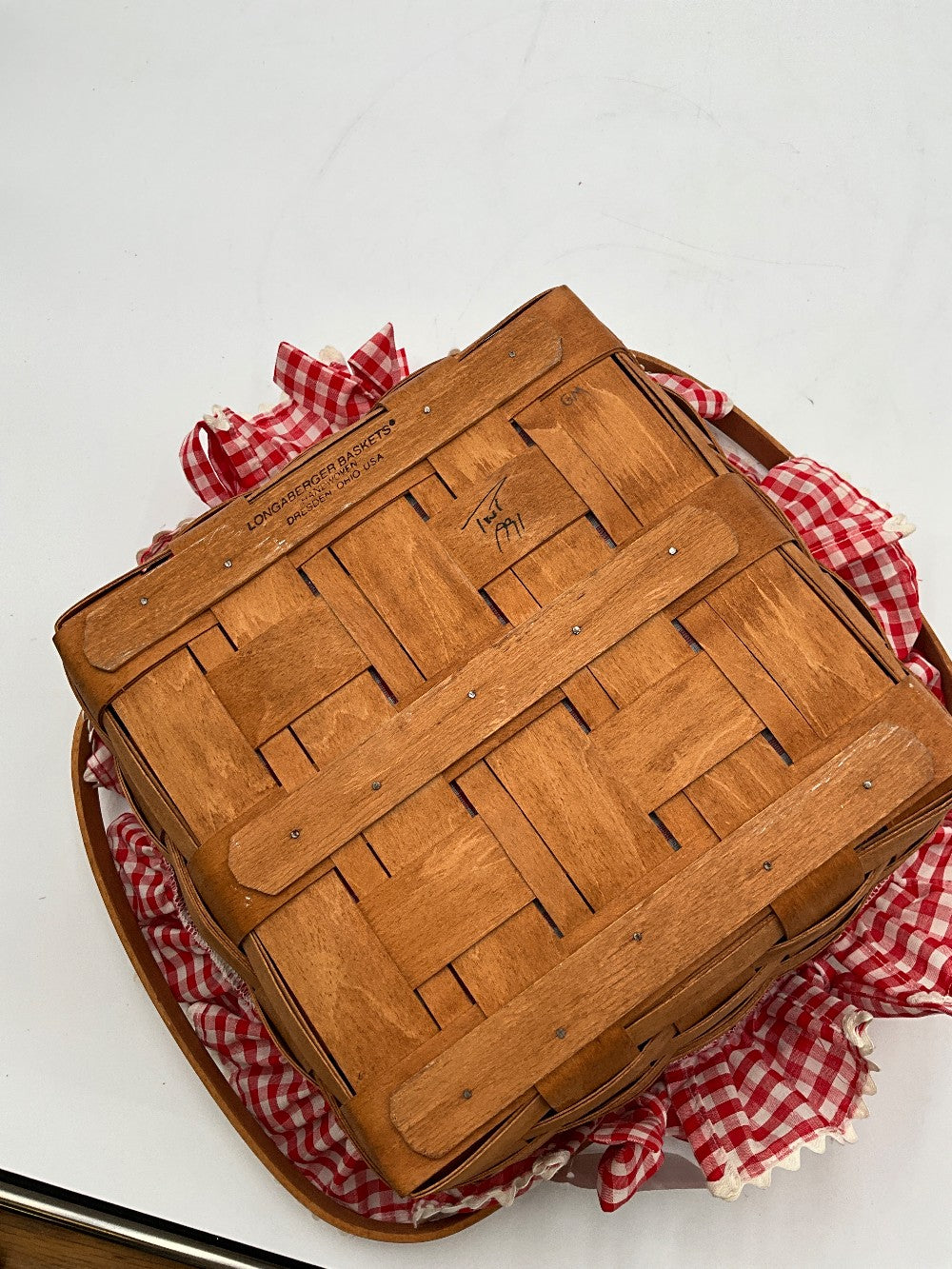 Vtg Longaberger Picnic Basket