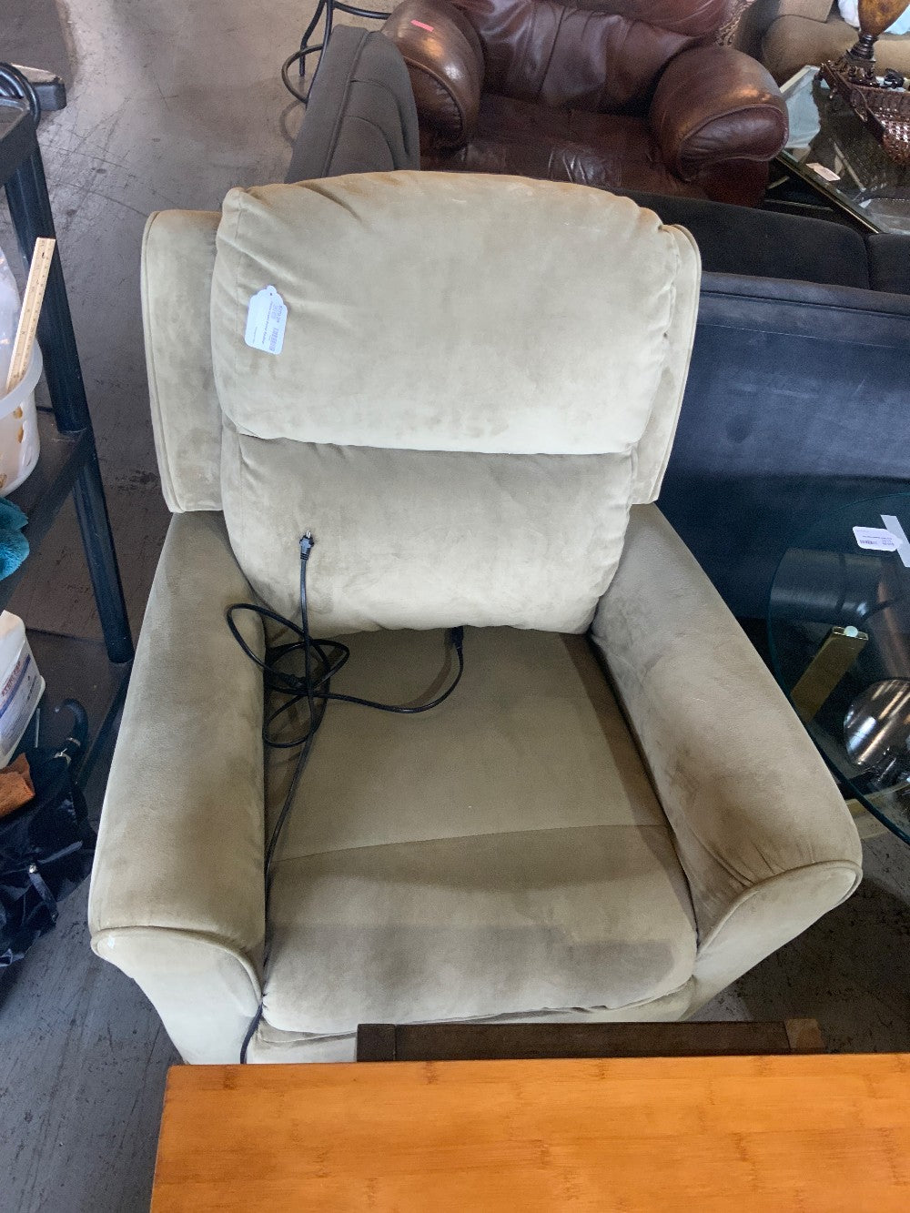 Petite Green Power Recliner