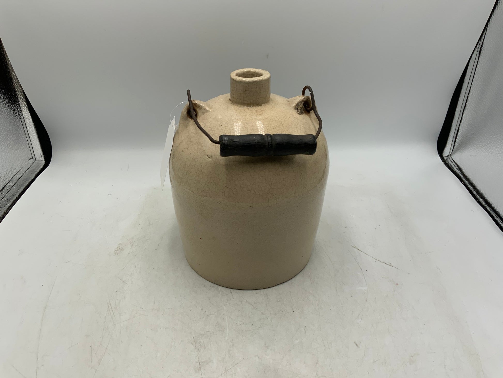 Vtg Tan Jug with Handle