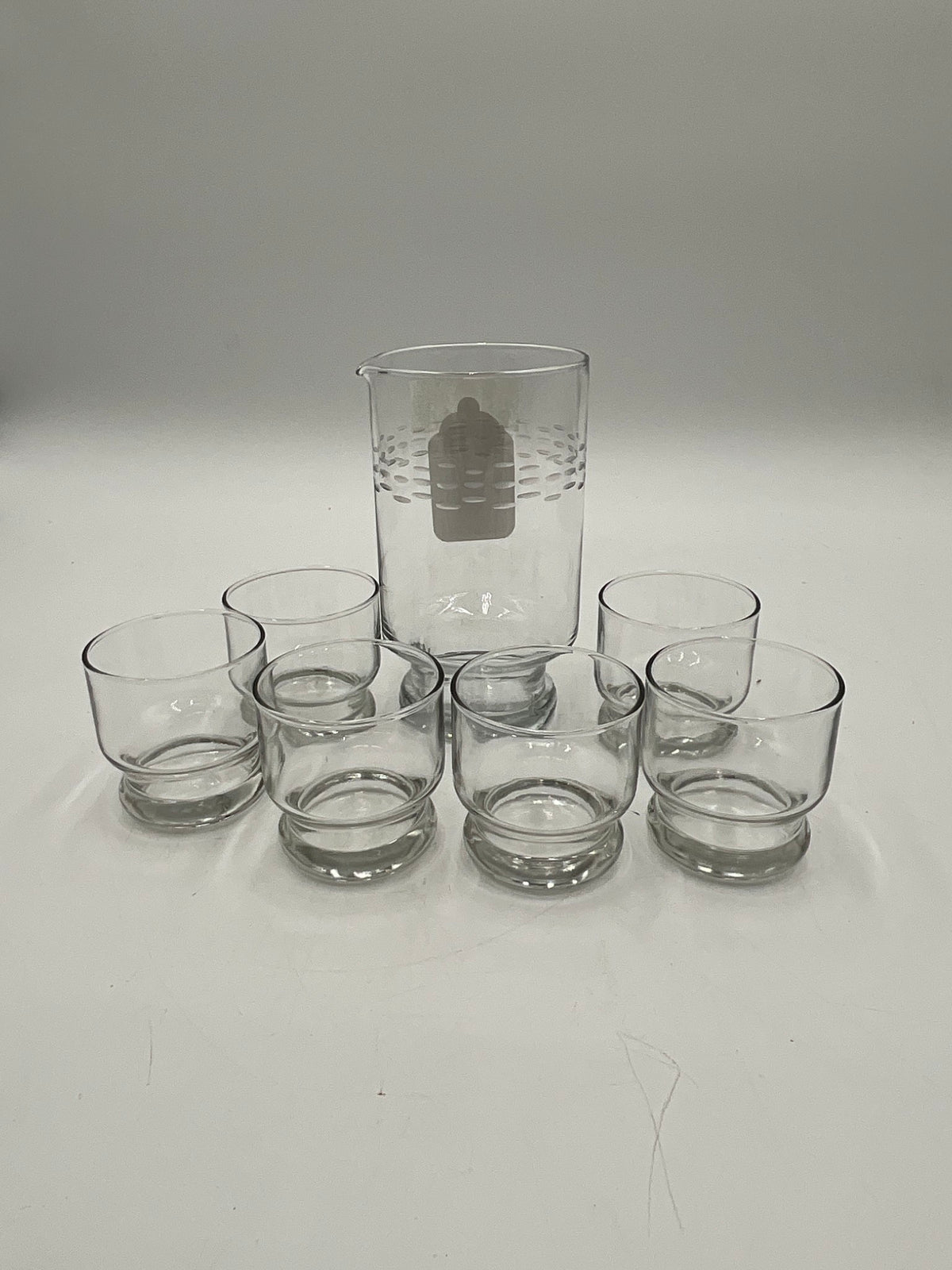 Handleless Pitcher & Glass Set 7Pc