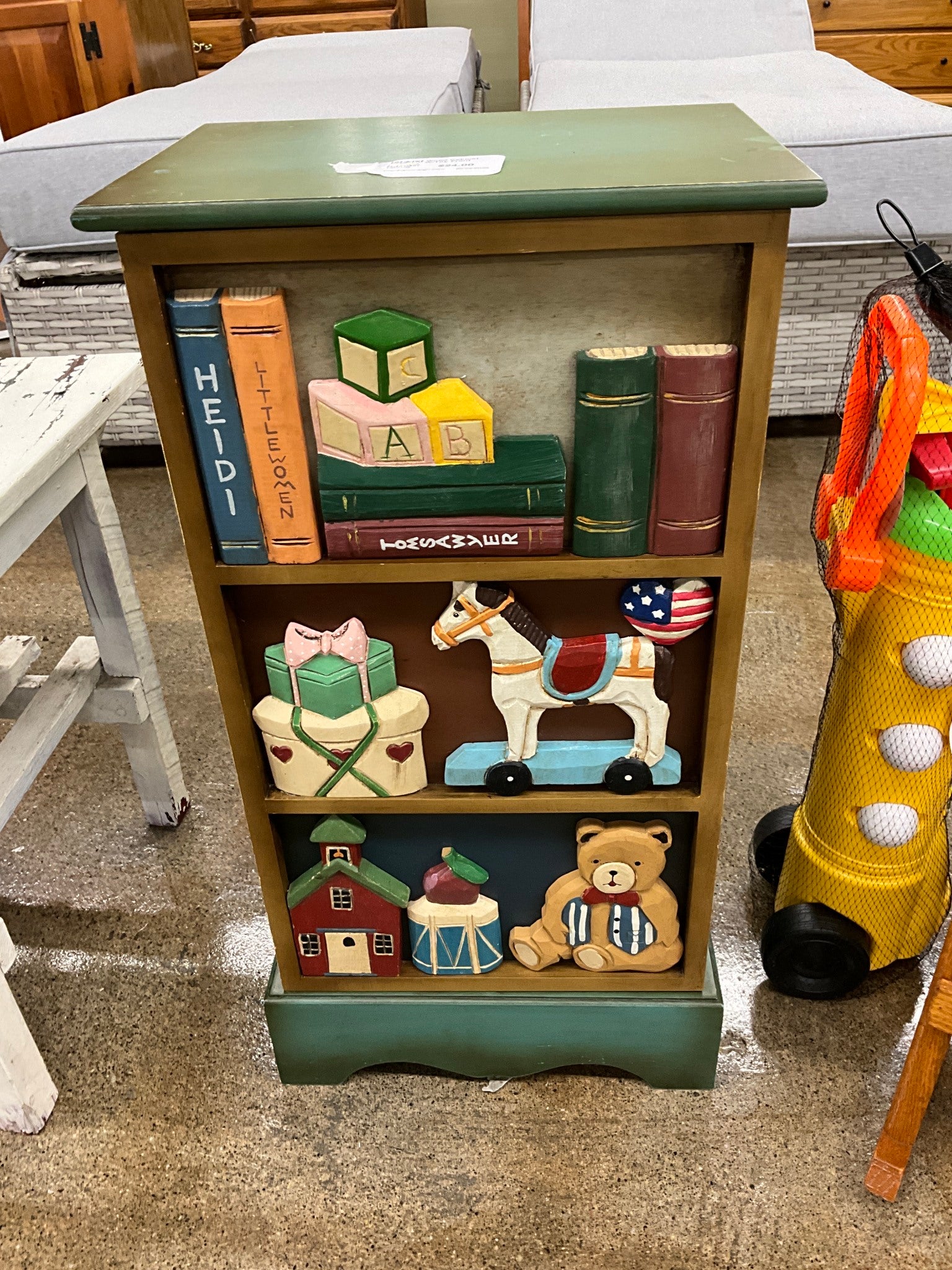 Wood Cabinet W/Toy Front