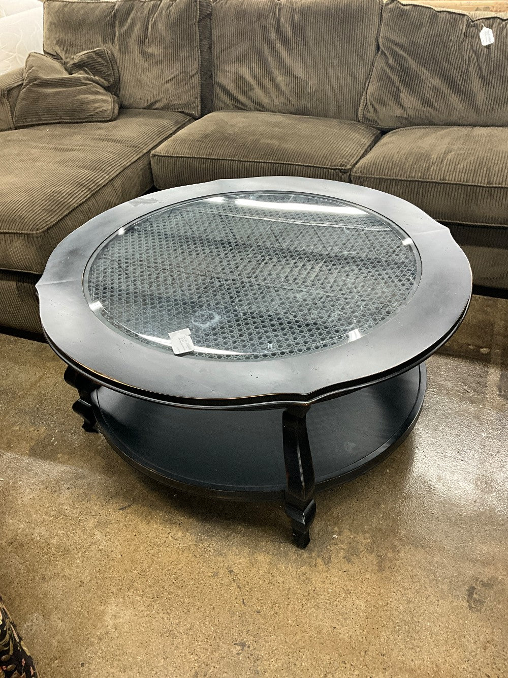 Black Glass Top Coffee Table