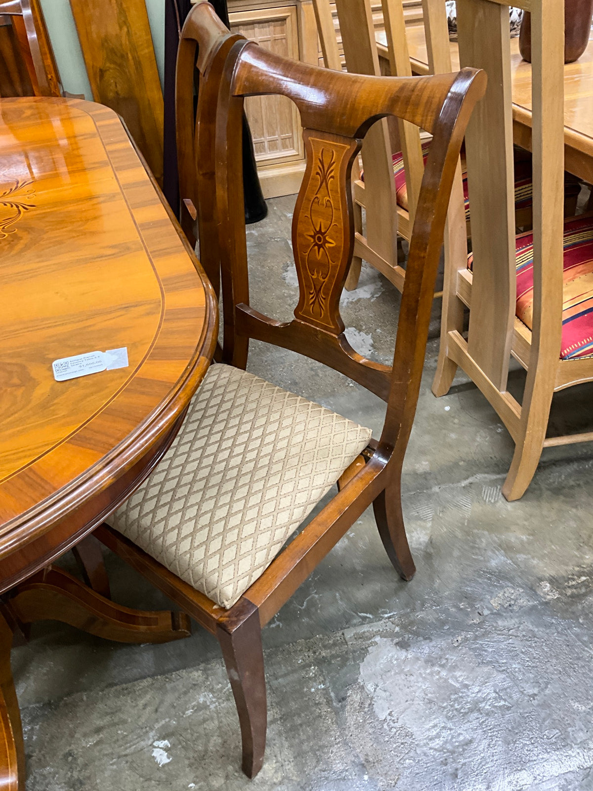 Antique French Country Table & 6 Chairs