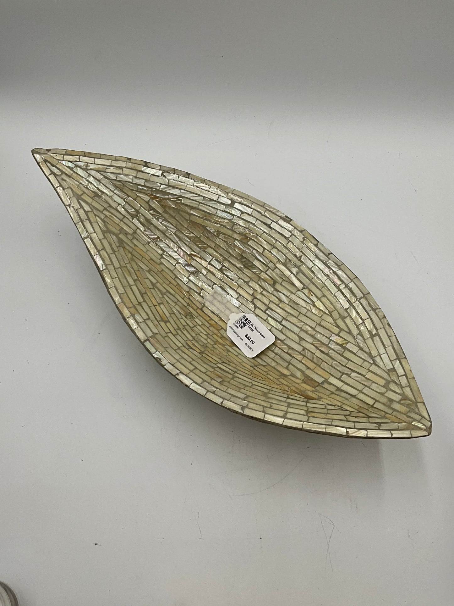 XL Cream Bowl Decor