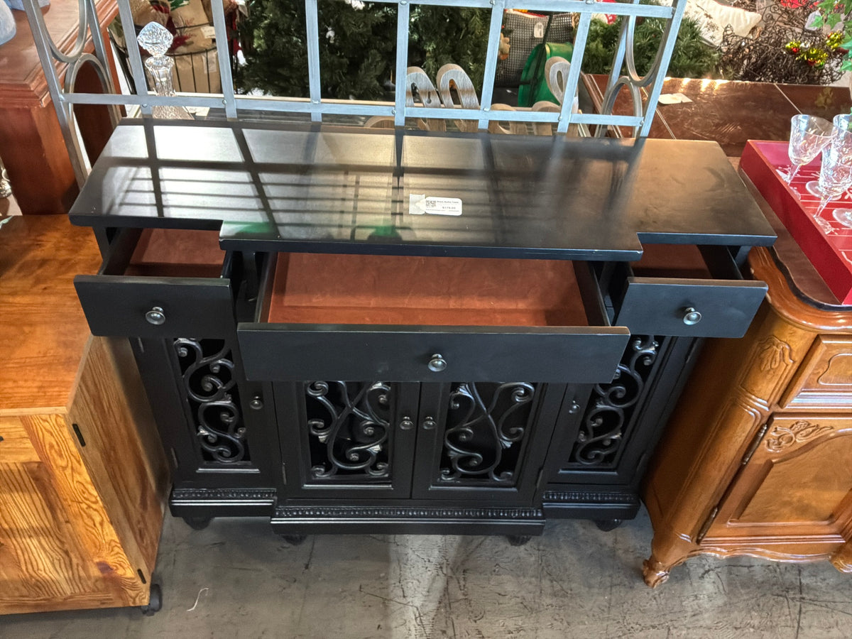 Black Buffet Table