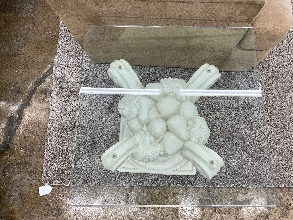 Square Pedestal End Table