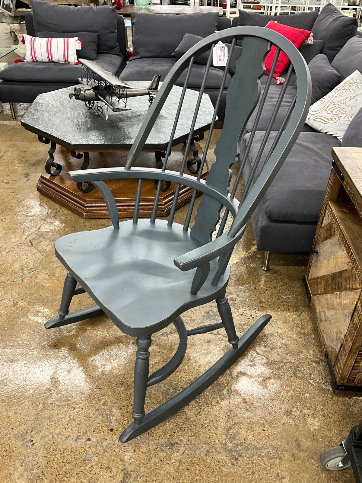 Dark Blue Rocking Chair