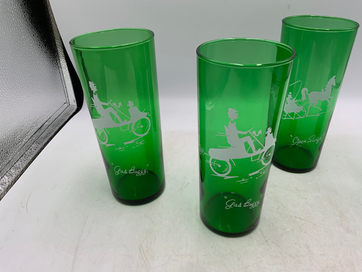 Anchor Hocking High Ball - Gay Nineties Series Set of 4