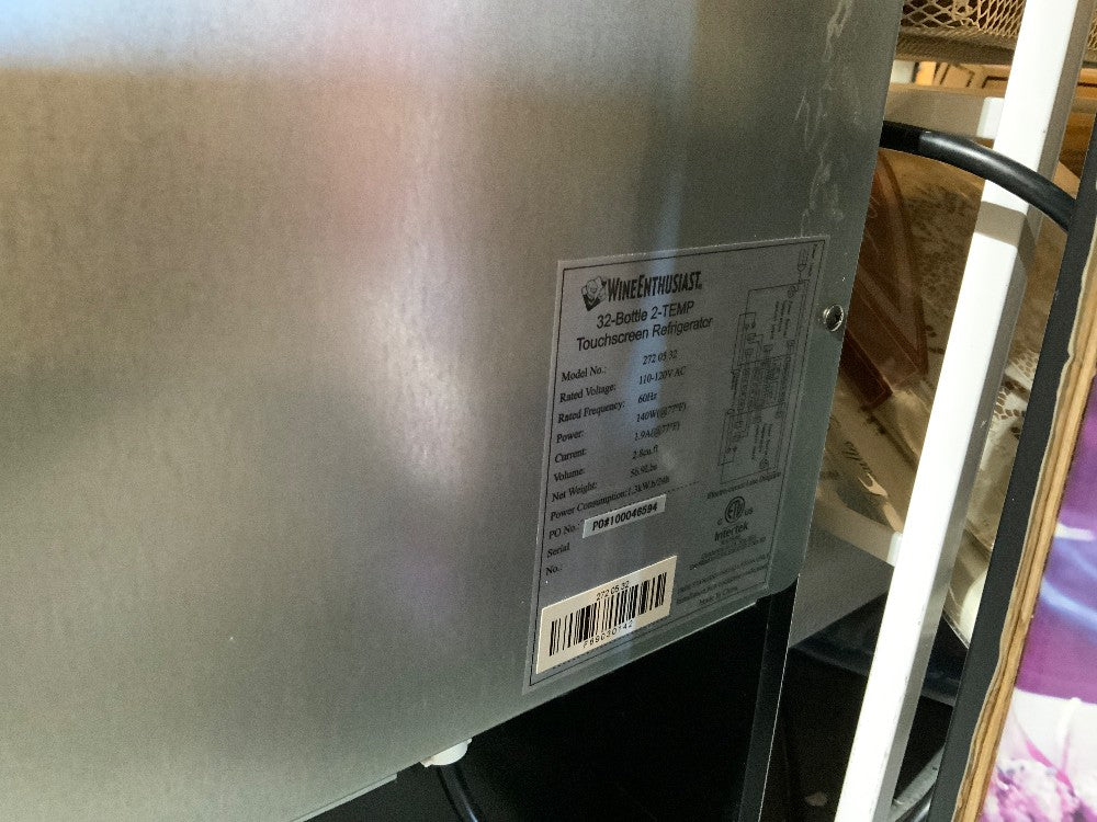 Wine Enthusiast 32 Bottle Refrigerator ----->BROKEN