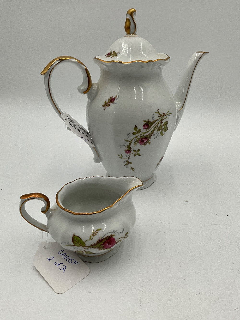 W.Eschenbach Briar Rose Teapot & Creamer