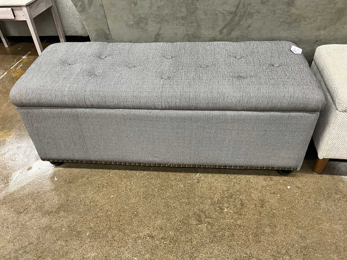 Grey Storage Bench