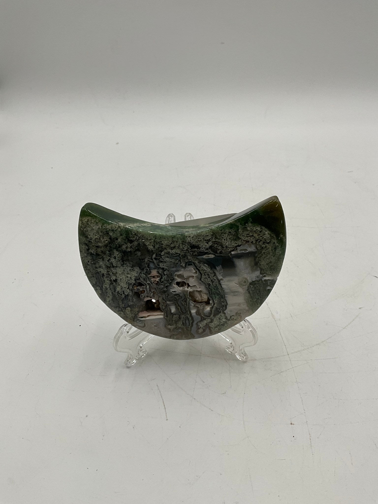 Moss Agate w/ Stand