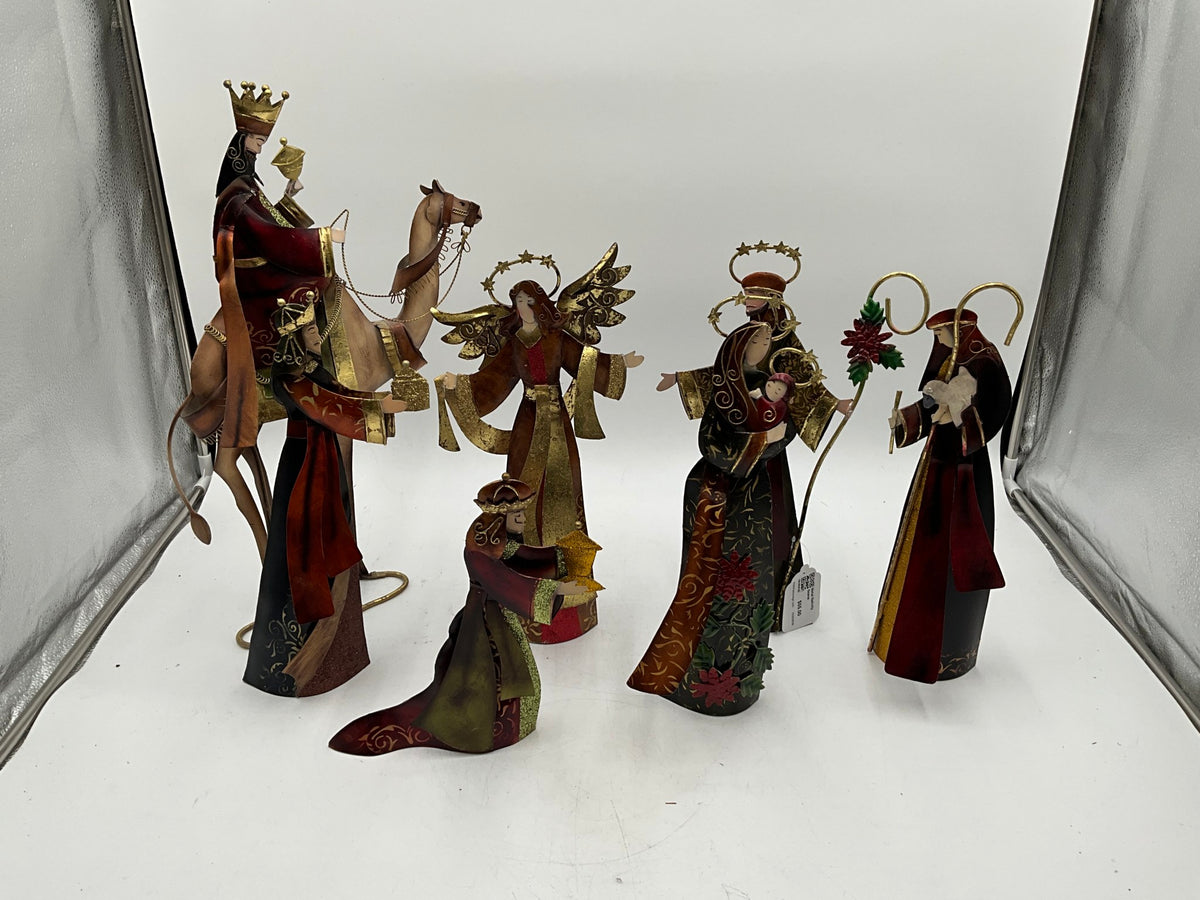 7pc Metal Nativity Scene