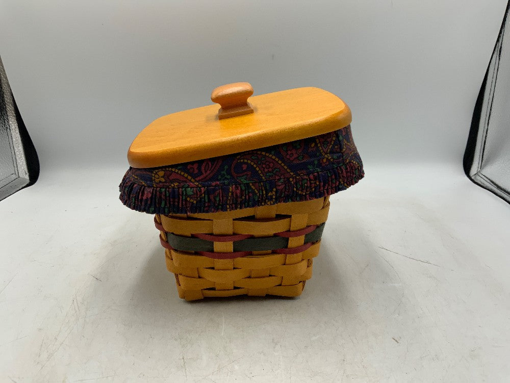 Longaberger 1998 Slanted Basket w/ Lid