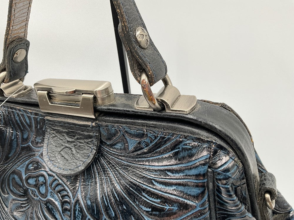 Patricia Nash Gracchi Frame Blue Satchel