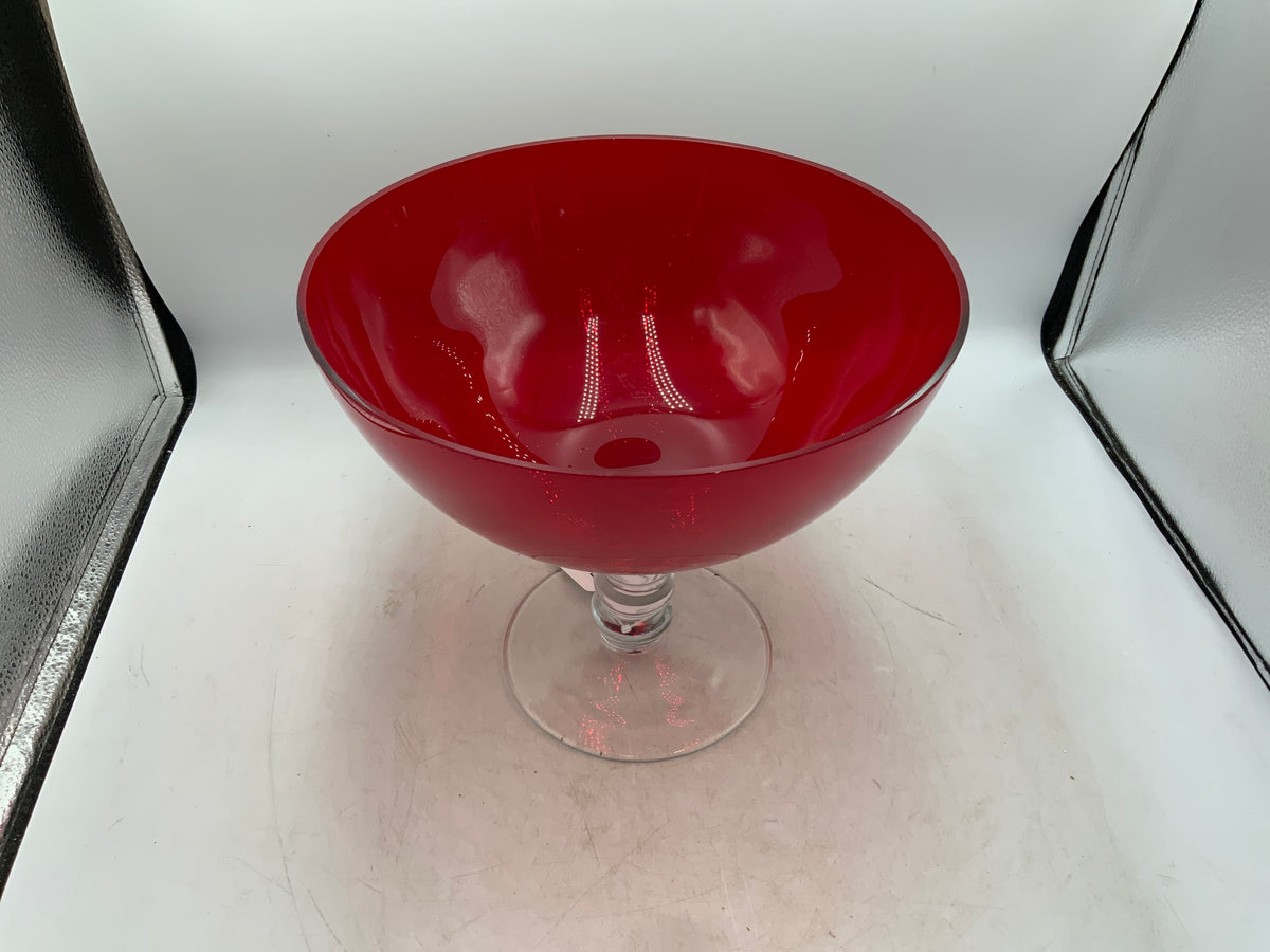 Red Glass Compote
