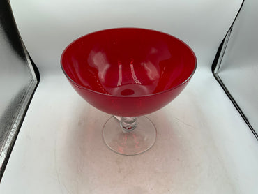 Red Glass Compote