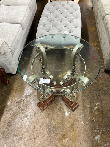 Glass Top Accent Table