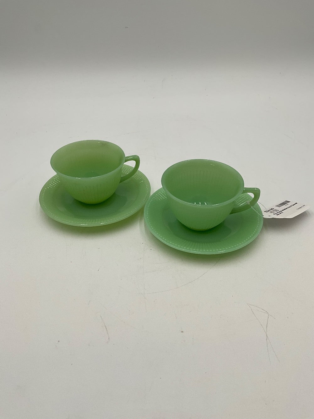 Fire King Jadeite Cup & Saucer Set of 2