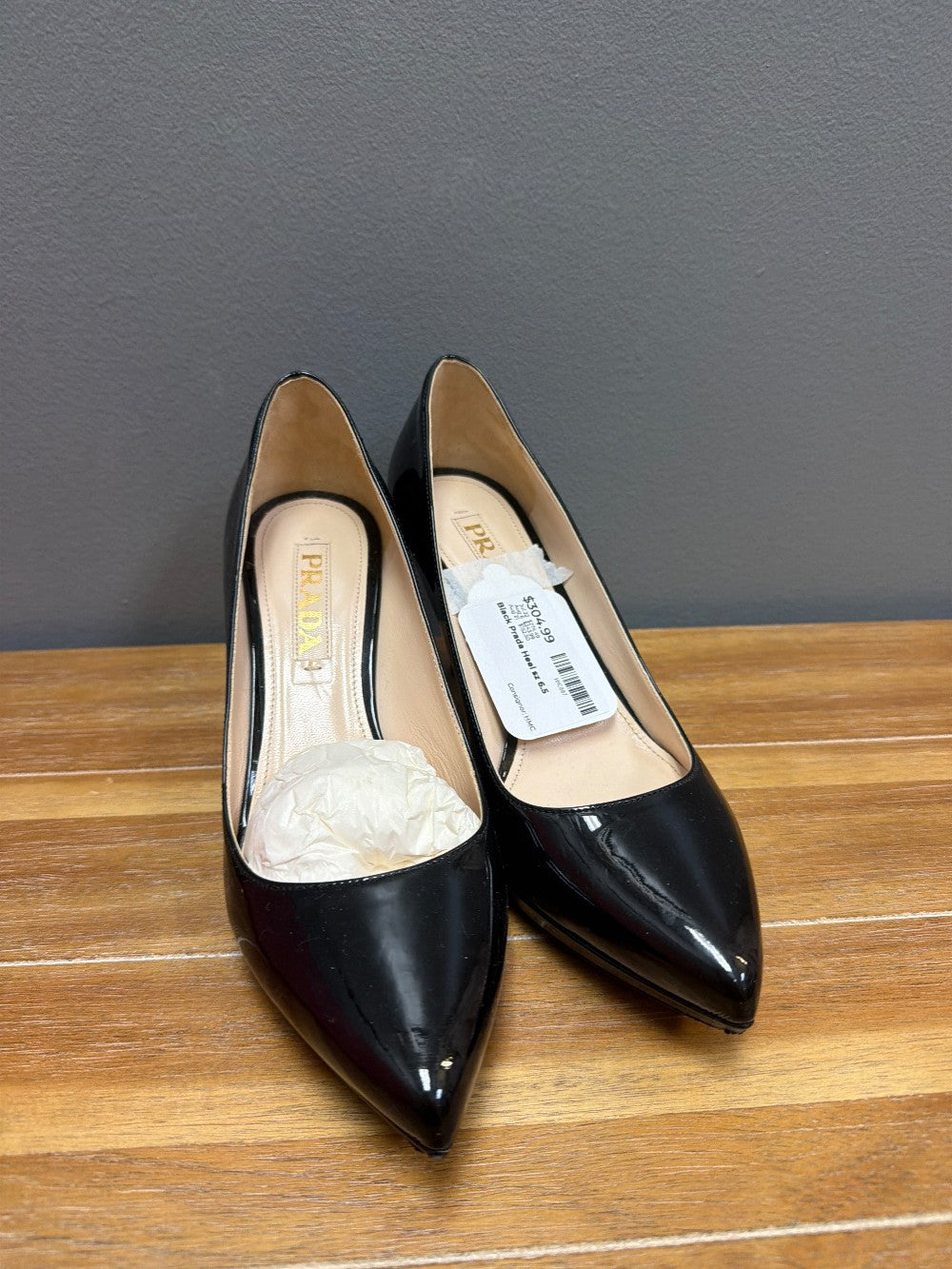 Black Prada Heel sz 6.5