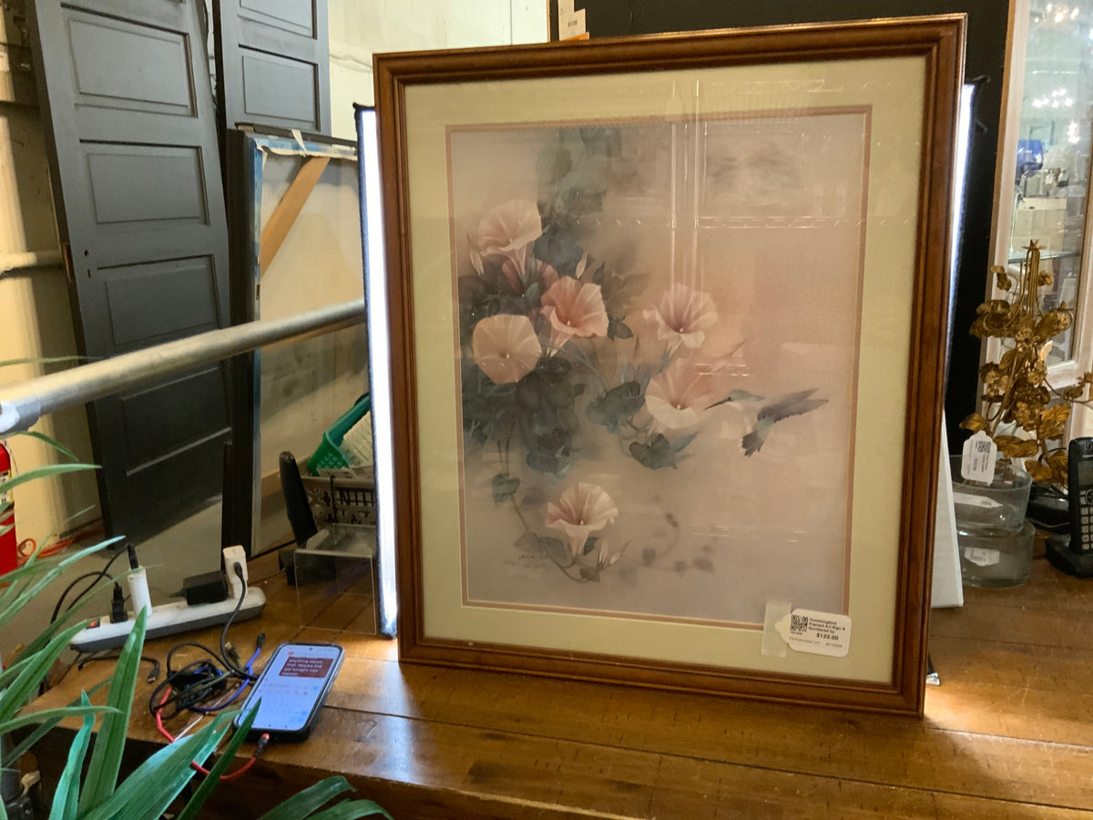 Hummingbird Framed Art Sign & Numbered by Lena Liu