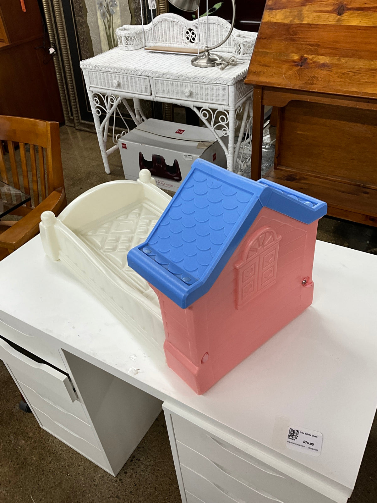 Vtg Little Tikes Country Doll Bed