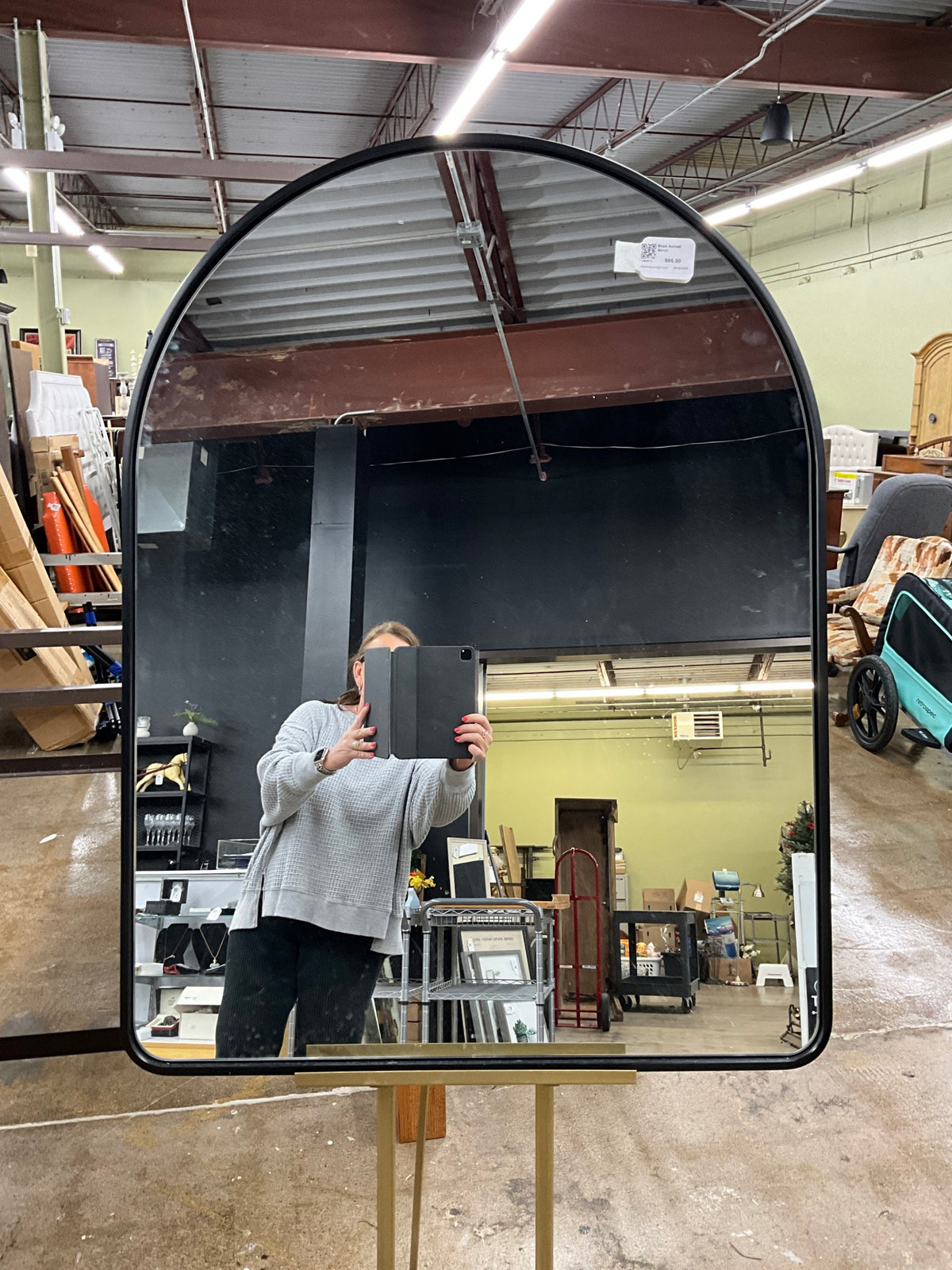 Black Arched Mirror