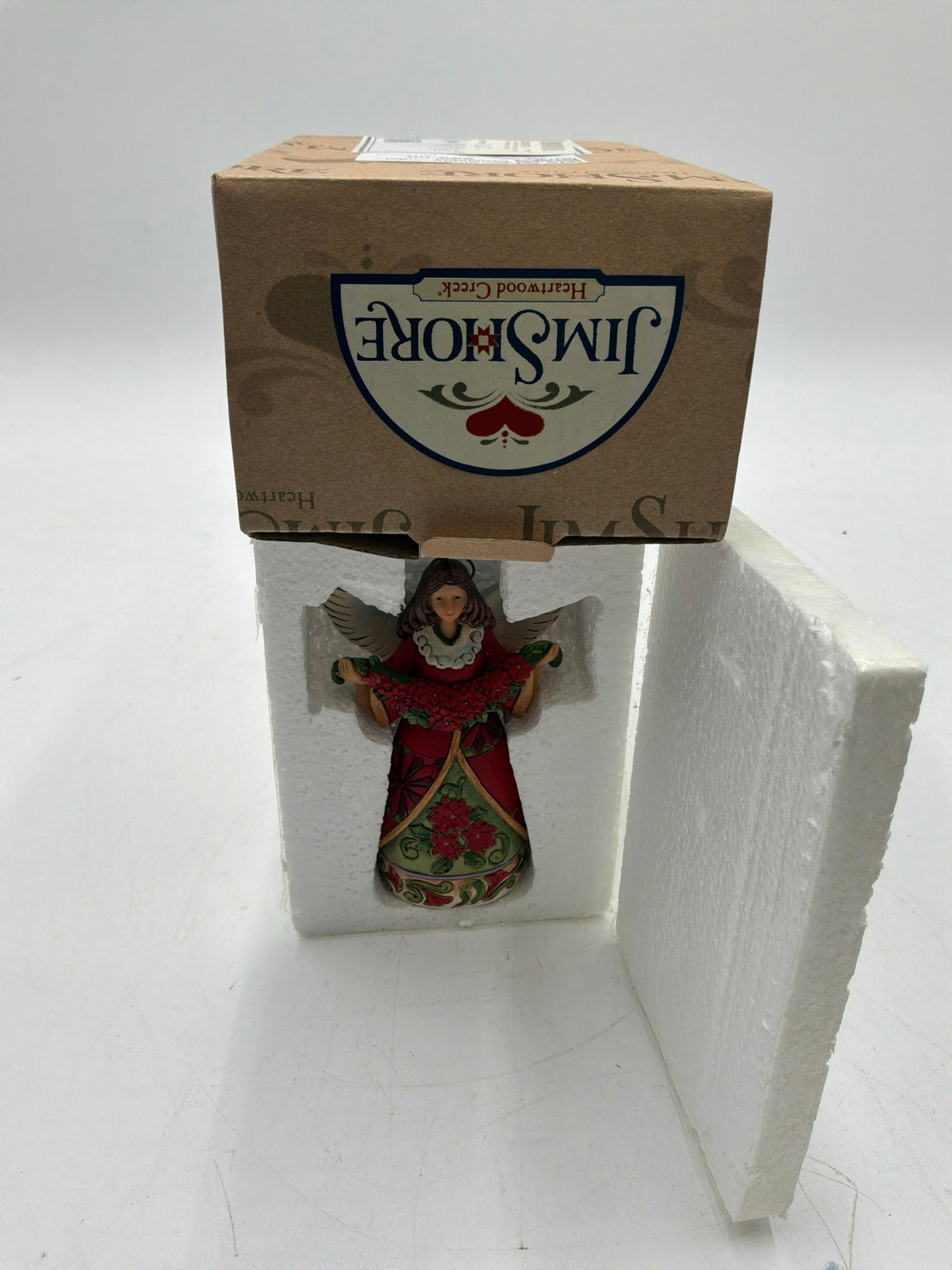 Jim Shore Poinsettia Angel Ornament