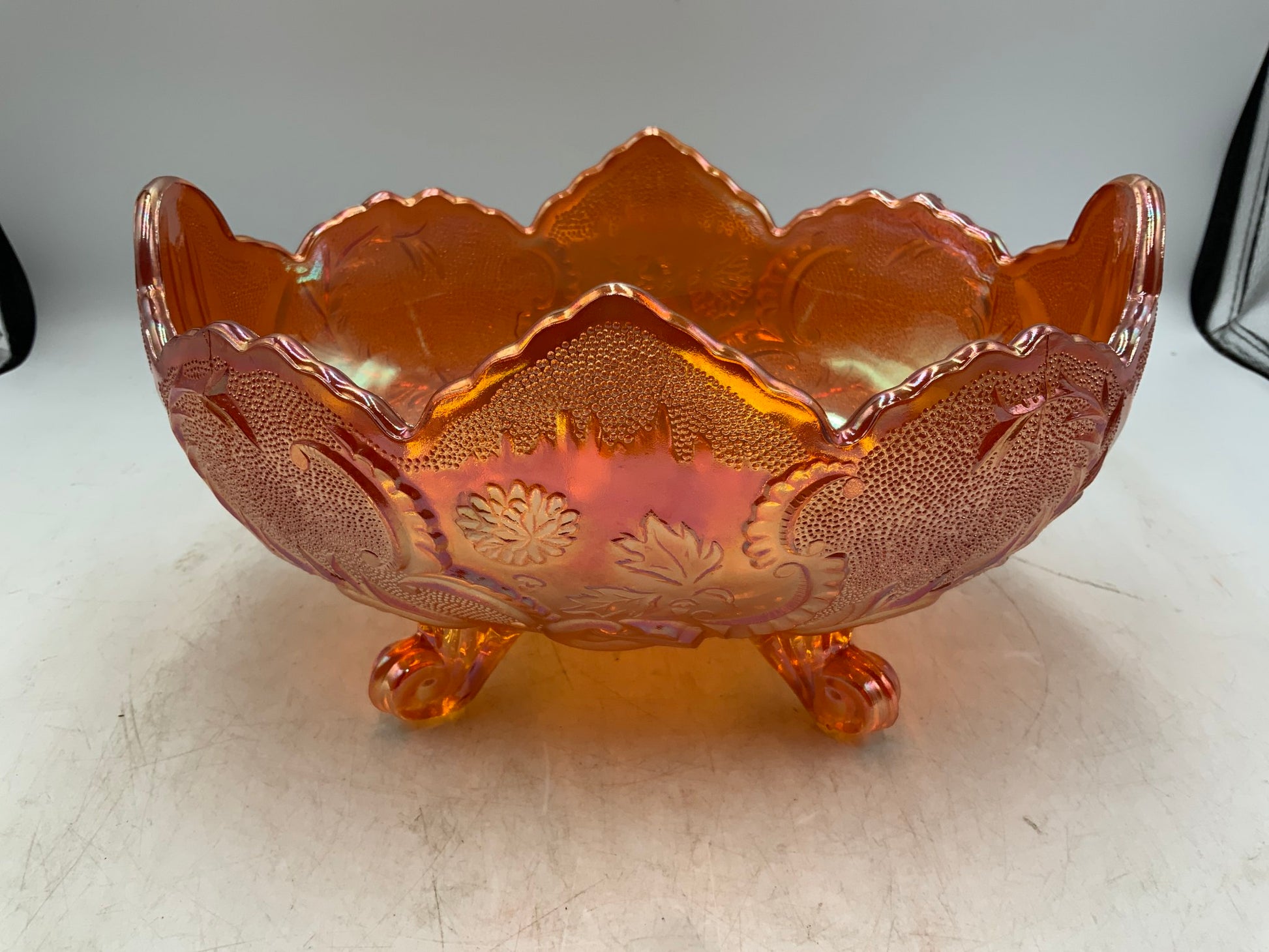 Marigold Footed Glass Bowl
