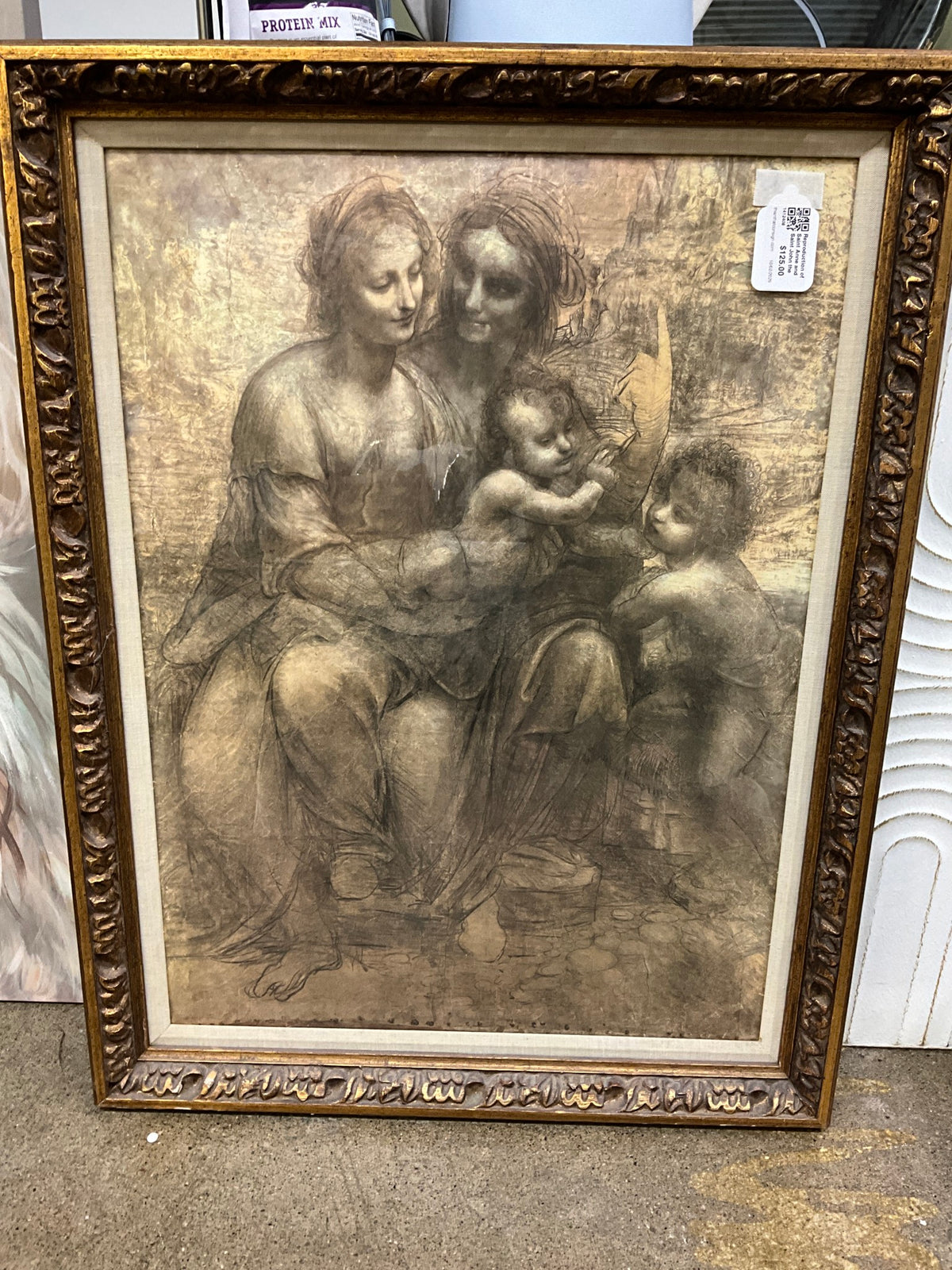 Reproduction of  Saint Anne and Saint John the Baptist 