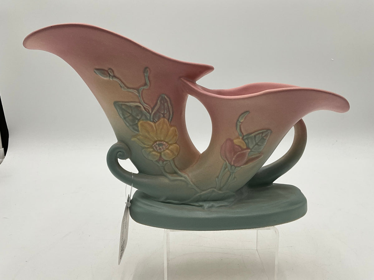 Vtg Hull Double Cornucopia Vase