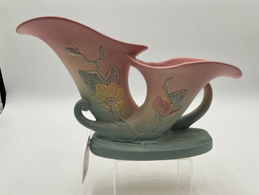 Vtg Hull Double Cornucopia Vase