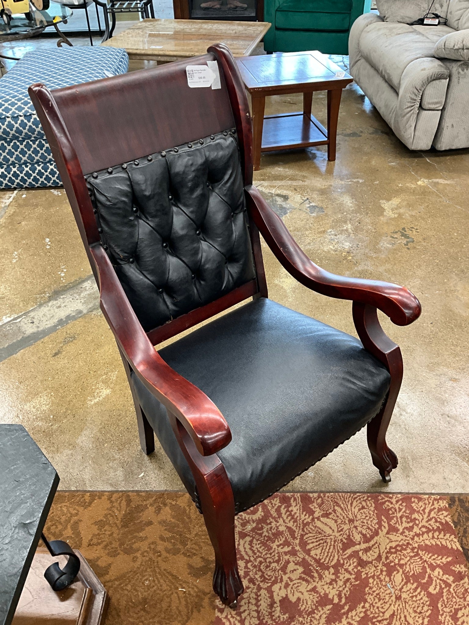 Antique Spindle Arm Chair