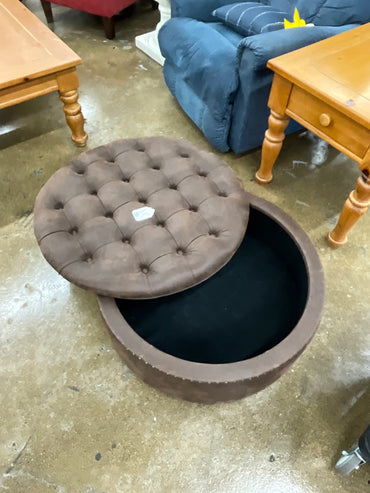 Brown Storage Ottoman