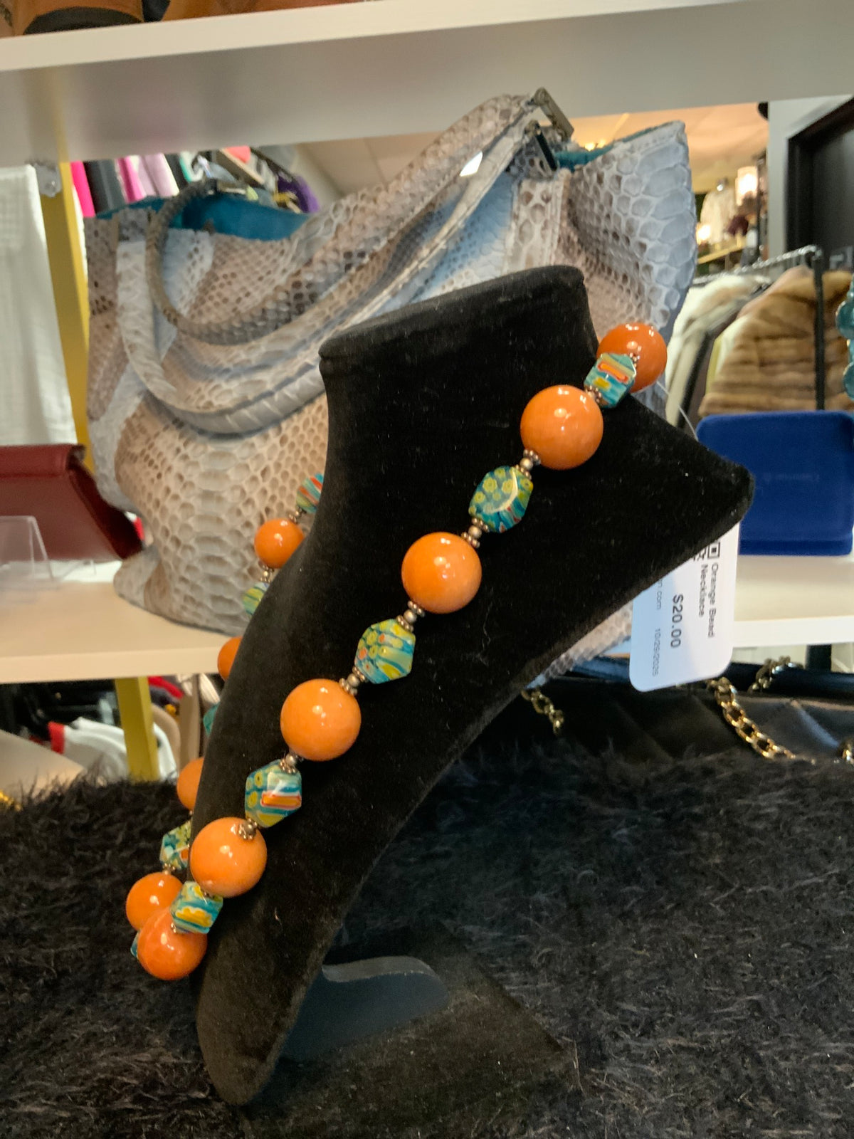 Orange Bead Necklace