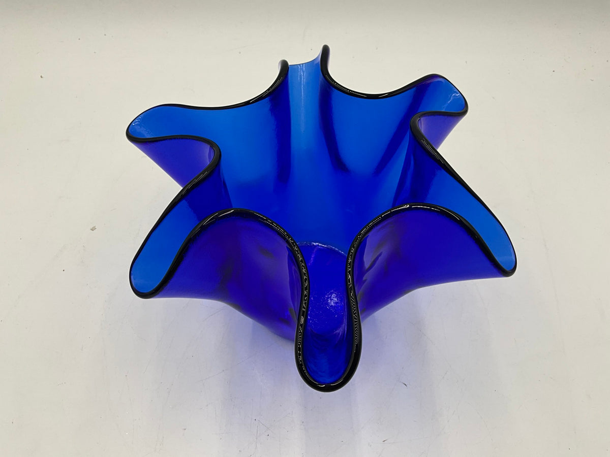 Blue Ruffle Bowl