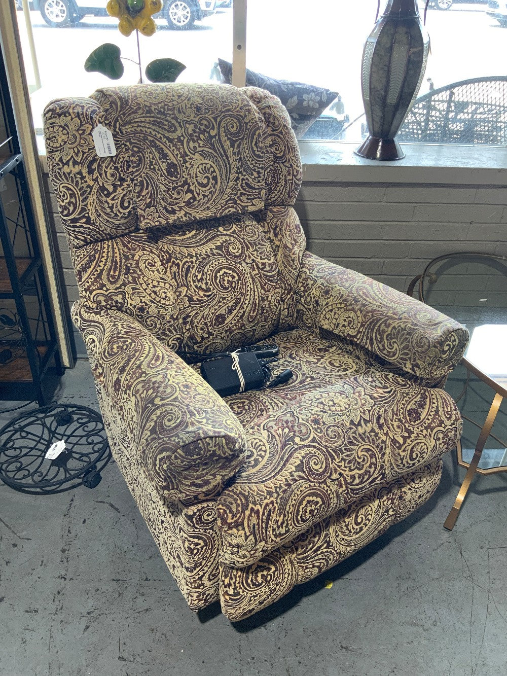 Lazy Boy Brown/Gold Rocker W/Cord