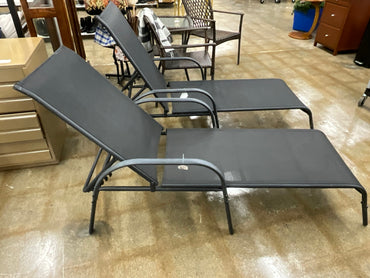 Outdoor Black Chaise