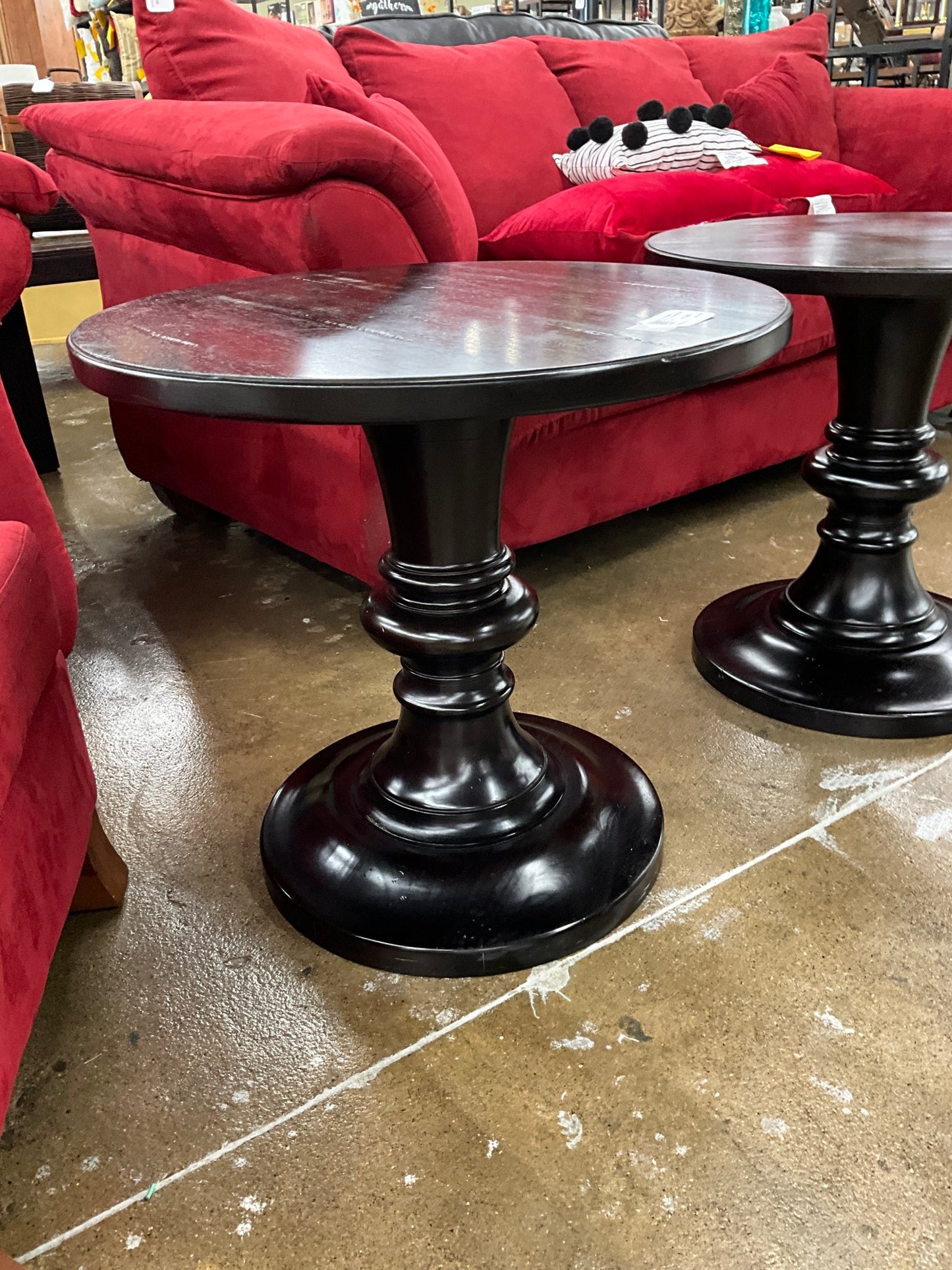 Pottery Barn Rustic Round End Table