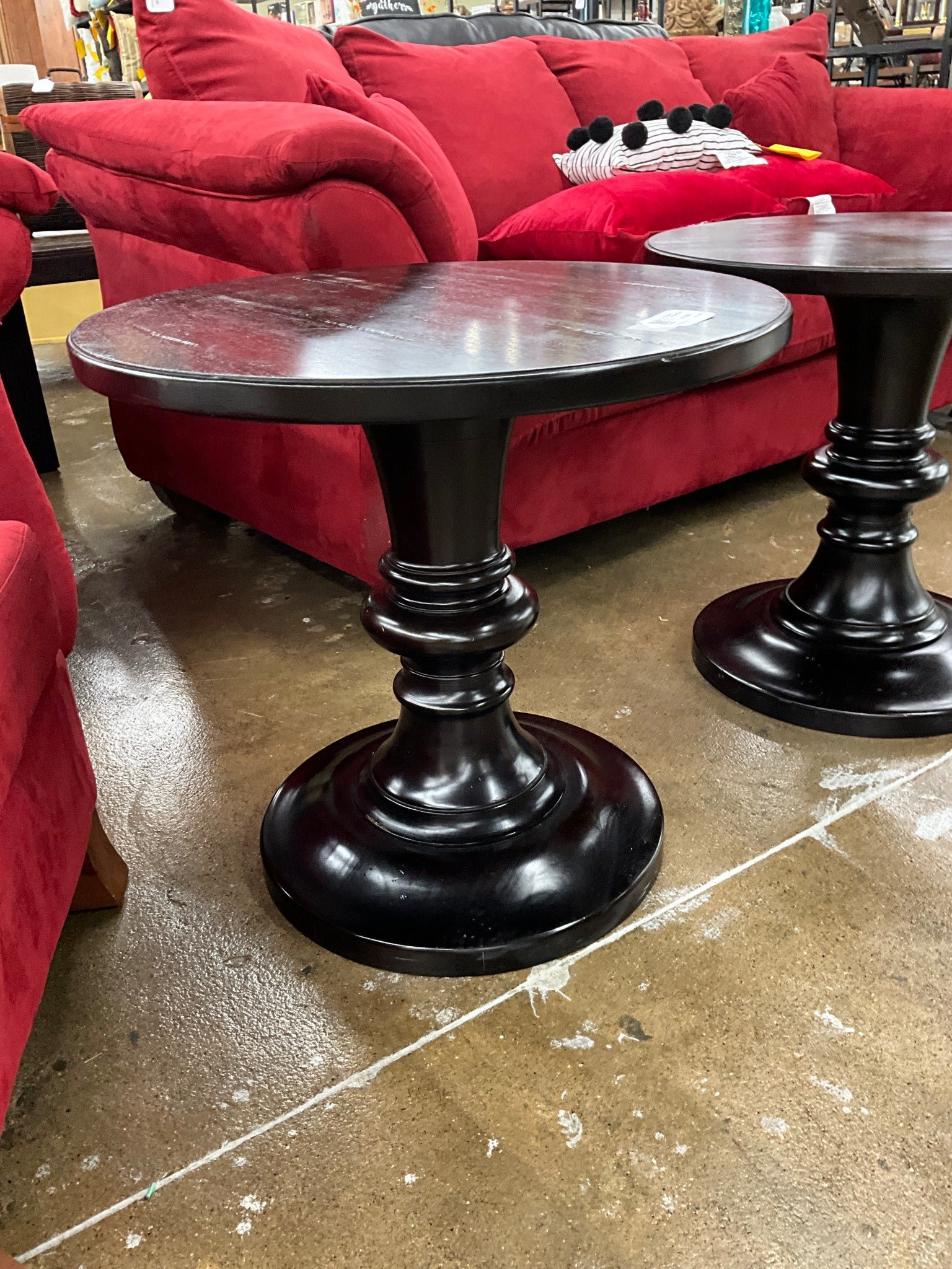 Pottery Barn Rustic Round End Table