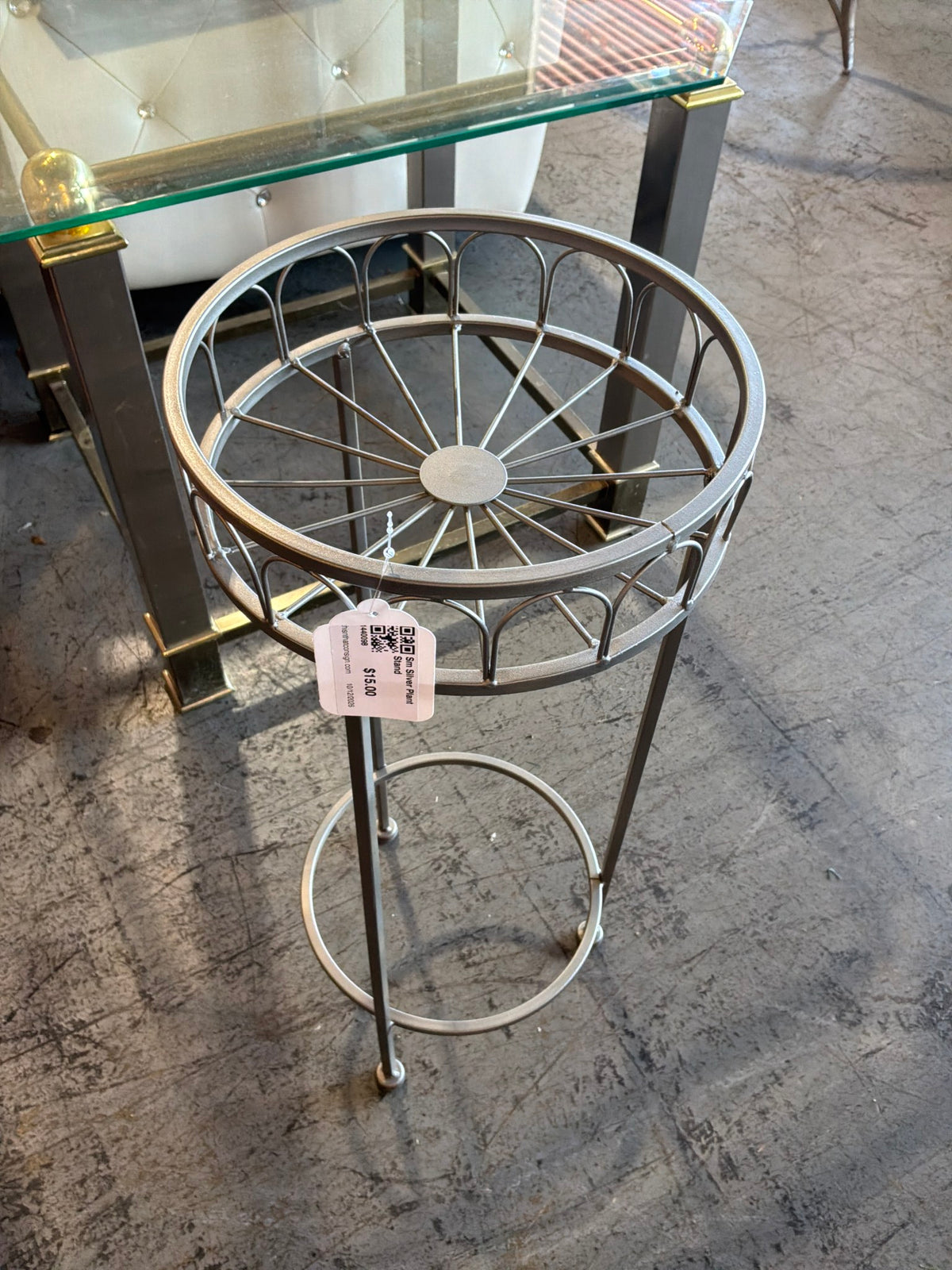 Sm Silver Plant Stand